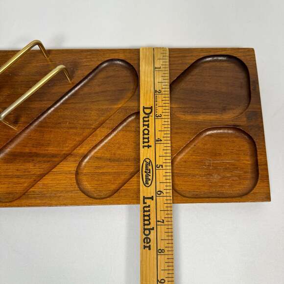 Vintage MCM Mission Crafted Walnut Men's Dresser Valet Caddy Organizer - Picture 5 of 5